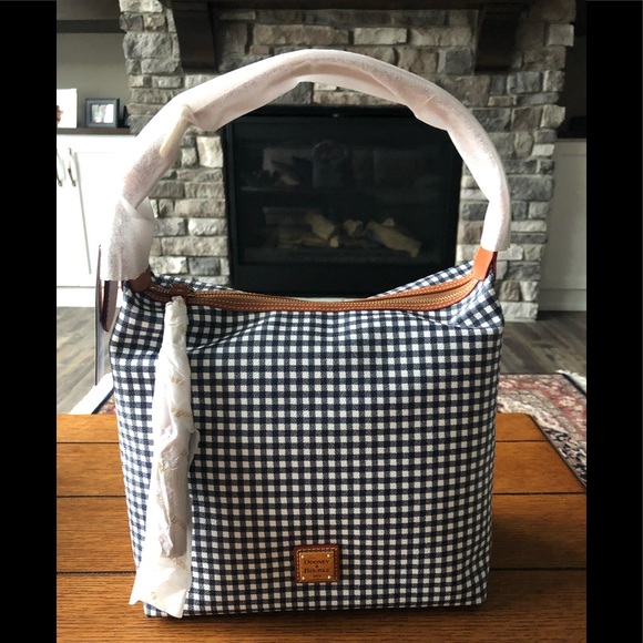 Dooney & Bourke Gingham Hobo NWT - Picture 1 of 6